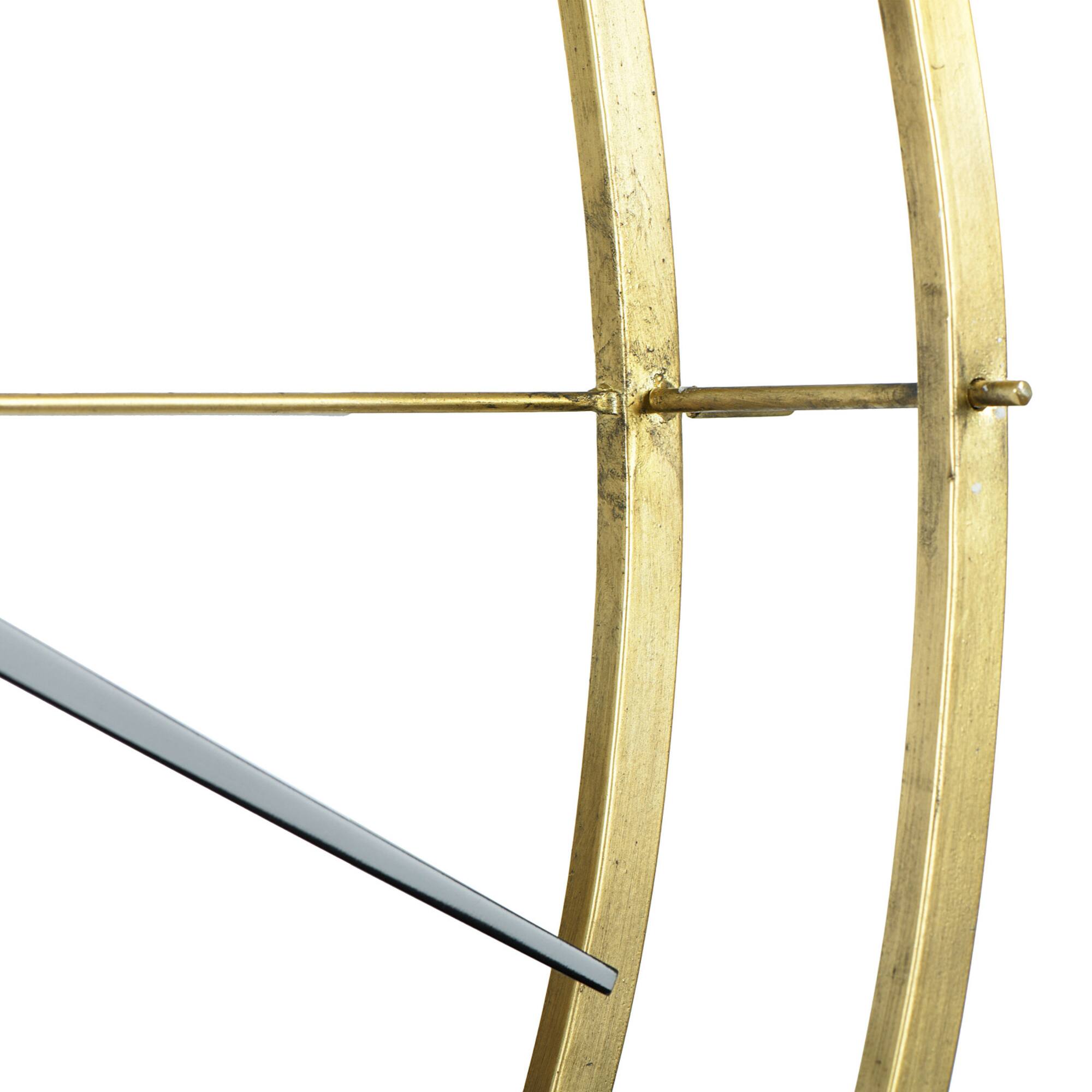 Hello Honey® 2.5ft. Gold Double Frame Round Clock